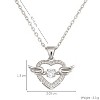 Women's Silver Titanium Steel Pendant Necklace with Cross Chain - 4 of 4