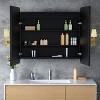 Aris LED Medicine Cabinet with Mirror, Recessed/ Wall Mounted Bathroom Cabinet, Dimmable, 3-Mode Light, Anti-Fog, Adjustable Shelves, White - 3 of 4
