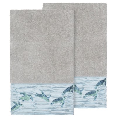 Linum Home Textiles 100% Turkish Cotton MIA Embellished Towel Set