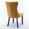 DOMETOUR 2Pcs Modern High-end Velvet Upholstered Dining Chair with Wood Legs Nailhead Trim - 4 of 4