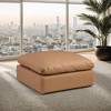 Meridian Furniture,Comfy Vegan Leather Modular Ottoman - 2 of 4