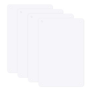 Unique Bargains Sublimation Aluminum Yard Garden DIY White Blank Metal Signs - 1 of 4