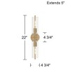 Possini Euro Design Possini Euro Taurus 22" Wide Brushed Champagne 2-Light Bath Light - 4 of 4