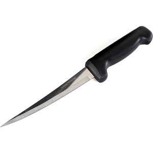 Kitchen + Home Fillet Knife - 7" Flexible Stainless Steel Curved Boning Knife - 1 of 4