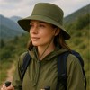 Anna-Kaci Foldable Wide Brim Bucket Hat with Chin Strap for Sun Protection and Outdoor Hiking Travel Beach Adventures - 2 of 4