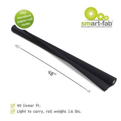 Jet Black Non-Woven Fabric Roll for Outdoor Projects, 48" x 40'