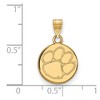 Black Bow Jewelry 14k Yellow Gold Clemson Tigers NCAA Small Pendant - 2 of 3