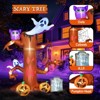 FUN LITTLE TOYS 8 FT Halloween Inflatable Decorations Tree Outdoor with Blow Up Pumpkin Ghost Owl Spider Web and Tombstone for Halloween - 3 of 4