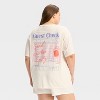 Women's "Send Another Spritz" Short Sleeve Graphic Oversized T-Shirt - White - 2 of 3