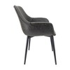 LeisureMod Markley Leather Dining Chair with Black Metal Legs - 4 of 4