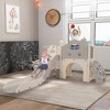 Infurnic Baby Activity Gyms 6-in-1 Kids Playground, Toddler Slide with Aisle, Tunnel, Climber, Basketball Hoop, Multicolored, 38"*14"*21" - 4 of 4