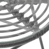Beulah 3pc Patio Wicker Chat Set: Christopher Knight Home, Rattan Design, Tempered Glass Table - 3 of 4
