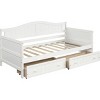 Streamdale Twin Wooden Daybed With 2 Drawers, Sofa Bed For Bedroom Living Room, No Box Spring Needed, Black - 3 of 4