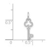 Black Bow Jewelry 14k White Gold, Hannah Collection, Mini Initial P Shamrock Key Charm - 4 of 4