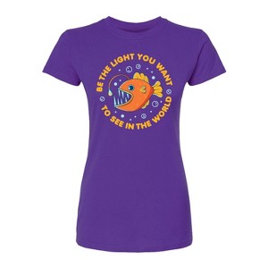 Women's - Instant Message - Angler Be The Light Fitted Graphic T-Shirt - 1 of 2