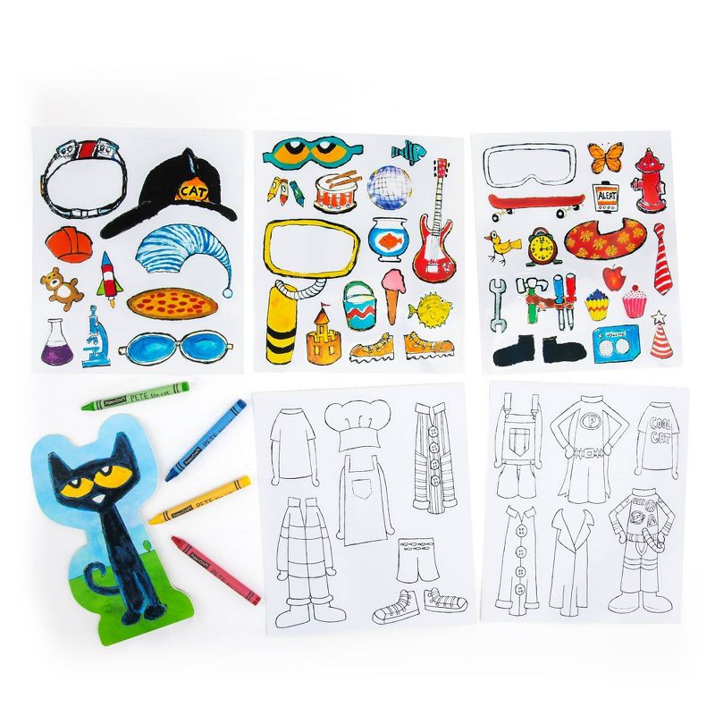 Educational Insights Papercraft Pete the Cat Coloring Activity Set, 6 of 8
