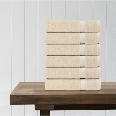 Delara 100% Organic Cotton Soft, Quick Dry & Ultra-Absorbent Wash Cloth (Pack of 6)