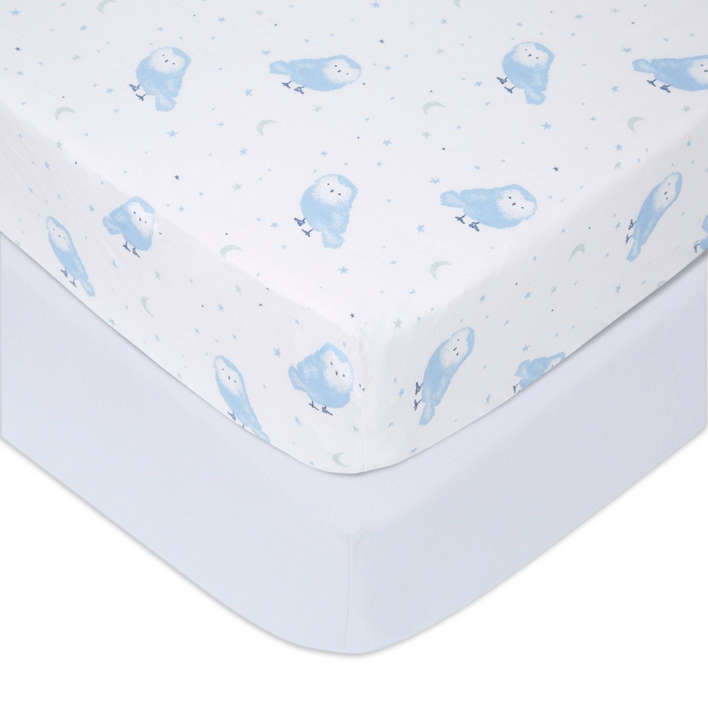 Photos - Bed Linen aden + anais Essentials Cotton Poplin Sheets Time to Dream - 2pk