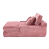 Dolonm 75" Deep Seat Sofa: 2-Seater with 4 Pillows, Plush Fabric, Easy Assembly for Living Room/Apartment/Office - 4 of 4