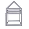 DOMETOUR Twin over Twin Rubber Wood Floor Bunk Bed, with ladder,Guardrails,House-Shaped-Bunk Bed,Grey - 2 of 4