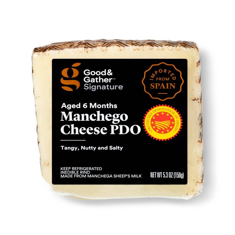 Signature Manchego Cheese - 5.3oz - Good &#38; Gather&#8482;, 1 of 5