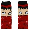 Betty Boop Socks Women's XOXO Character Design Adult Quarter Ankle Socks 1 Pair Multicolored - 3 of 4