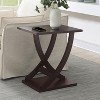 HomeStock Criss-Cross Chairside End Table with Woodgrain Finish, Modern Accent Side Table for Living Room or Bedroom Décor - 2 of 4