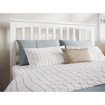 AFI Furnishings Mission Full Headboard with Turbo Charger in White