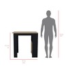 Kumasinova 36.2" Modern Fixed Kitchen Island,Compact Island Table with Cabinet&Shelf,Kitchen Storage for Dining Room,White+Light Oak - 3 of 4