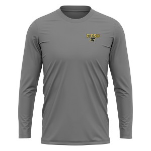 East Tennessee State University Adult Sport Long Sleeve Left Chest Logo, Athletic Heather - 1 of 4