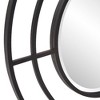 Howard Elliott 23" Round Wall Mirror with Geometric Iron Frame Matte Black: Modern Decor, No Assembly, Wall Mount - 4 of 4