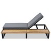 JUJABU Outdoor Chaise Lounge Chair with 5-Position Adjustable Backrest,  Cushion and Wood Side Table - 2 of 4