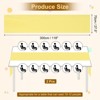 Unique Bargains  Light Elegant Romantic Chiffon Table Runner 27.5" x 118" 2 Pcs - 2 of 4