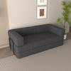CAVINAS Convertible Sleeper Sofa Bed with Cylindrical Pillow,Corduroy Folding Mattress Couch with Fixed-Shape Frame,Floor Sofa for Living Room - 2 of 4