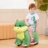 INFURNIC Baby Walkers Triceratops Ride on Toy with Music and Forward Movement for Toddlers, Green, 29.1"*13.4"*20.1" - 2 of 4