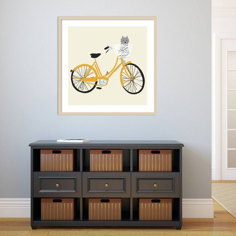 33&#34; x 33&#34; A Bicycle Made for Two Dog by Jenny Frean Wood Framed Wall Art Print - Amanti Art, 6 of 10