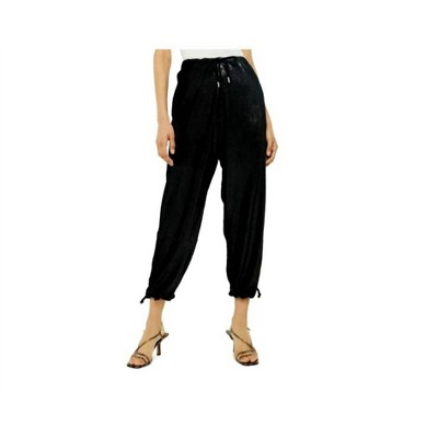 Women's High Rise Waist Ties Sequin Crop Jogger - Topshop