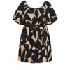 Women's Plus Size Uptown Mini Print Dress - black | CITY CHIC - 4 of 4