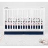 Bacati - Boys Nautical Muslin Whales Boat Red Blue Navy 4 pc Crib Bedding Set with Sleeping Bag - 4 of 4