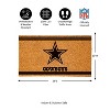 Evergreen Dallas Cowboys Logo Turf Mat, Brown- 28 x 16 Inches Indoor Outdoor Doormat - 3 of 4