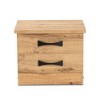 Baxton Studio Colburn Wood 2 Drawer Nightstand Oak Brown: Rectangle Shape, Spot Clean, Wood Frame & Surface - 2 of 4