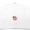 Dalix Lil Peach Embroidered Cotton Summer Cute Outdoor Baseball Cap Dad Hat Womens - 2 of 4