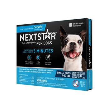 NextStar Flea & Tick Topical Treatment for Small Dogs - 5 to 22lbs - 3ct