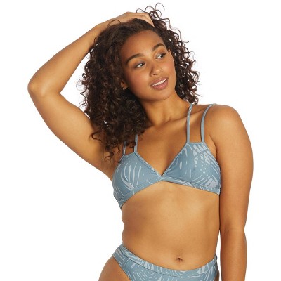 Sporti Sporti x Stef Corgel Isla Palm Shadow Strappy Bikini Top Blue Medium