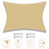 LAGarden 19x13 Ft Rectangle HDPE Sun Shade Sail - 4 of 4