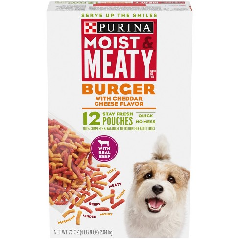 Moist Meaty Burger With Cheddar Cheese And Beef Flavor Dry Dog