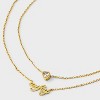 14K Gold Dipped "Wifey" with Cubic Zirconia Heart Multi-Strand Pendant Necklace - Gold - image 4 of 4