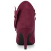 Allegra K Women's Pointed Toe Zip Stiletto Bow Heels Boots - 4 of 4