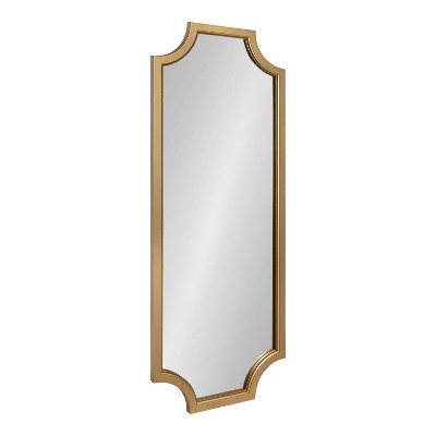 Gold Scallop Full-Length Rectangular Wood Wall Mirror
