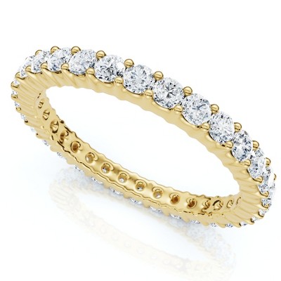Pompeii3 1 Ct Diamond Eternity Lab Created Ring in White, Yellow, Rose Gold, or Platinum